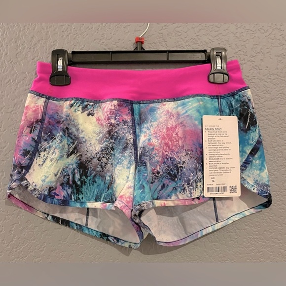 lululemon athletica Other - NWT ivivva By Lululemon Children Speedy Shorts Size 14 Multi Color